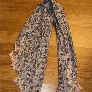 Cotton On Paisley Scarf with Tassles NWT